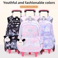 Sac à dos à roulettes pour écoliers, nouveau style, tendance, grande capacité, léger et ergonomique, motif poisson naturel
