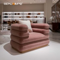 Fauteuil gonflable de designer italien, chaise de loisirs enveloppante multicouche en velours, canapé individuel pour salon de luxe