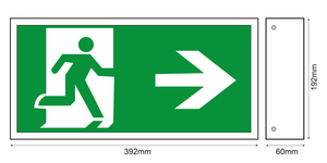 Pin dự phòng 3 wát <span class=keywords><strong>LED</strong></span> có thể sạc lại Exit khẩn cấp đèn lửa thoát ánh sáng cho trường học bệnh viện nhà máy sử dụng khẩn cấp Exit dấu hiệu - Product Image 3