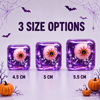 Cadeaux d'Halloween effrayants : Cubes transparents moelleux, non comestibles, pour sacs de bonbons ou farces, cadeaux saisonniers