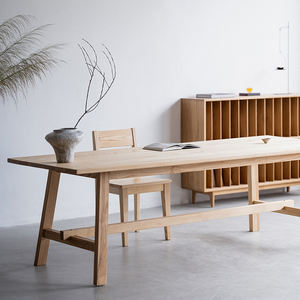 Silla de Comedor de Madera Maciza de Fresno con Respaldo de Ensamblaje Mortise & Tenon, Diseño Moderno para Uso en el Hogar y Restaurantes - Product Image 2