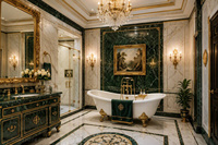 Service de personnalisation de la maison tout-en-un, décoration de manoir, design d'intérieur de style palais classique, plan professionnel