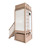 YILUN Toilettes Mobiles Portables, Sanitaire Modulaire Préfabriqué à Panneaux Sandwich, WC à la Turque, WC Assis, Réservoir d'Eau, Réservoir d'Évacuation