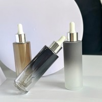 Flacon en verre compte-gouttes brun de haute qualité 20ml 30ml 50ml 60ml 80ml 100ml avec pipette en verre bouchon en plastique nervuré ampoule en caoutchouc
