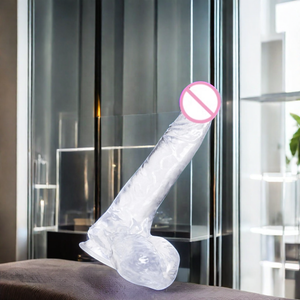 Ava Realistische Adult Strap-On <span class=keywords><strong>Dildo</strong></span> Enorme Glazen <span class=keywords><strong>Dildo</strong></span> Met Vibrator Sex Producten Voor Vrouwen - Product Image 5