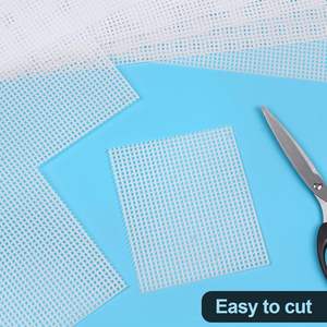 78106 13.25 "X 22" lembar kanvas plastik lembar jala plastik untuk kerajinan bordir proyek Crochet rajut kerajinan DIY - Product Image 5