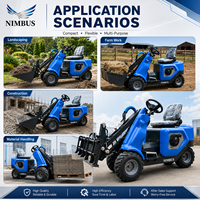 Chargeuse compacte NIMBUS à faible entretien, panneau de commande convivial, fonctionnement simple, facile à utiliser