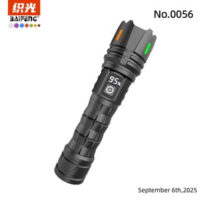 ไฟฉาย BaiFeng แบบชาร์จซ้ำได้ ไฟ LED ซูมได้ ชาร์จผ่าน USB พร้อมหน้าจอดิจิตอล ไฟฉายยุทธวิธี - Product Image 1