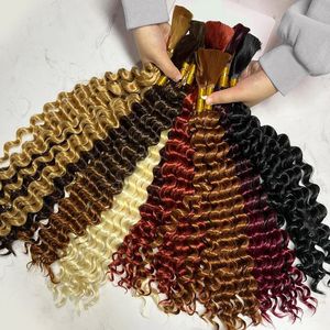 Cheveux bouclés vierges brésiliens 12A tresses boho cheveux humains vague profonde 100g Extensions pour tresser les cheveux <span class=keywords><strong>Hulk</strong></span> pas de trame vague d'eau - Product Image 1