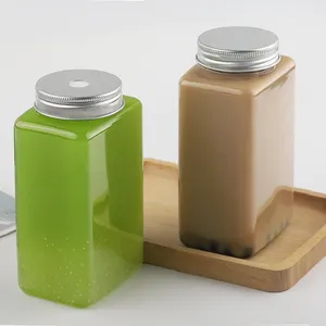 En gros 500ml 16oz biodégradable thé au lait jus bouteille en plastique pour animaux de compagnie
