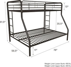 Lit superposé en acier pour écoles, lit superposé pas cher pour adultes, lit double en métal robuste, Litera De Metal Camas - Product Image 6
