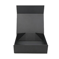 Boîte cadeau magnétique pliable haut de gamme avec doublure en éponge, emballage en carton en forme de livre, ruban, impression UV, gaufrage, dossiers