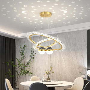 New Design Starry Sky Nordic Dining <b>Room</b> Acrylic Ring Circle Led Pendant <b>Light</b> <b>for</b> Restaurant - Product Image 5