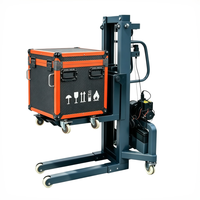 Chariot élévateur portable sans fil, compact, 1,2 m - 1,6 m, capacité de levage 300 kg, conception détachable, idéal pour les petits centres de distribution logistique