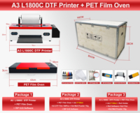 Imprimante DTF Colorsun A3 L1800C Machine d'impression de t-shirts Machine d'impression en rouleau DTF avec four à film PET