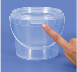 Cubo de plástico <span class=keywords><strong>transparente</strong></span> sellado PP de grado alimenticio <span class=keywords><strong>1</strong></span> <span class=keywords><strong>litro</strong></span> 2 3 5L Cubo de grado alimenticio Contenedor de leche Logotipo de impresión Barril de plástico - Product Image 5