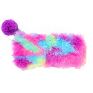 <span class=keywords><strong>Astuccio</strong></span> per le matite della peluche di pendenza viola rosa della scuola della borsa della matita della pelliccia sveglia variopinta all'ingrosso delle ragazze Creative - Product Image 6