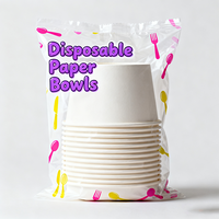 Bol en papier personnalisé de 850 cc (750 ml) pour fêtes, livraison rapide, compatible micro-ondes, fabriqué en Chine, style coréen, idéal pour la restauration rapide