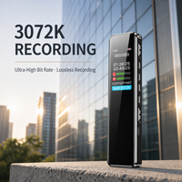 Enregistreur vocal intelligent portable en métal, activation vocale, réunions, réduction de bruit HD, fichier WAV, enregistrement en un clic, grand écran TFT