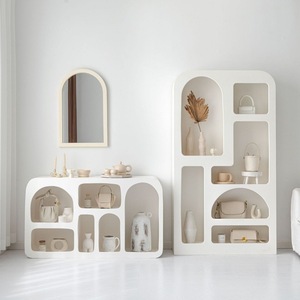 Simple <b>White</b> <b>Storage</b> Rack <b>Storage</b> <b>Cabinet</b> Display and <b>Storage</b> <b>Cabinet</b> Sofa Area Corner Side <b>Cabinet</b> - Product Image 1