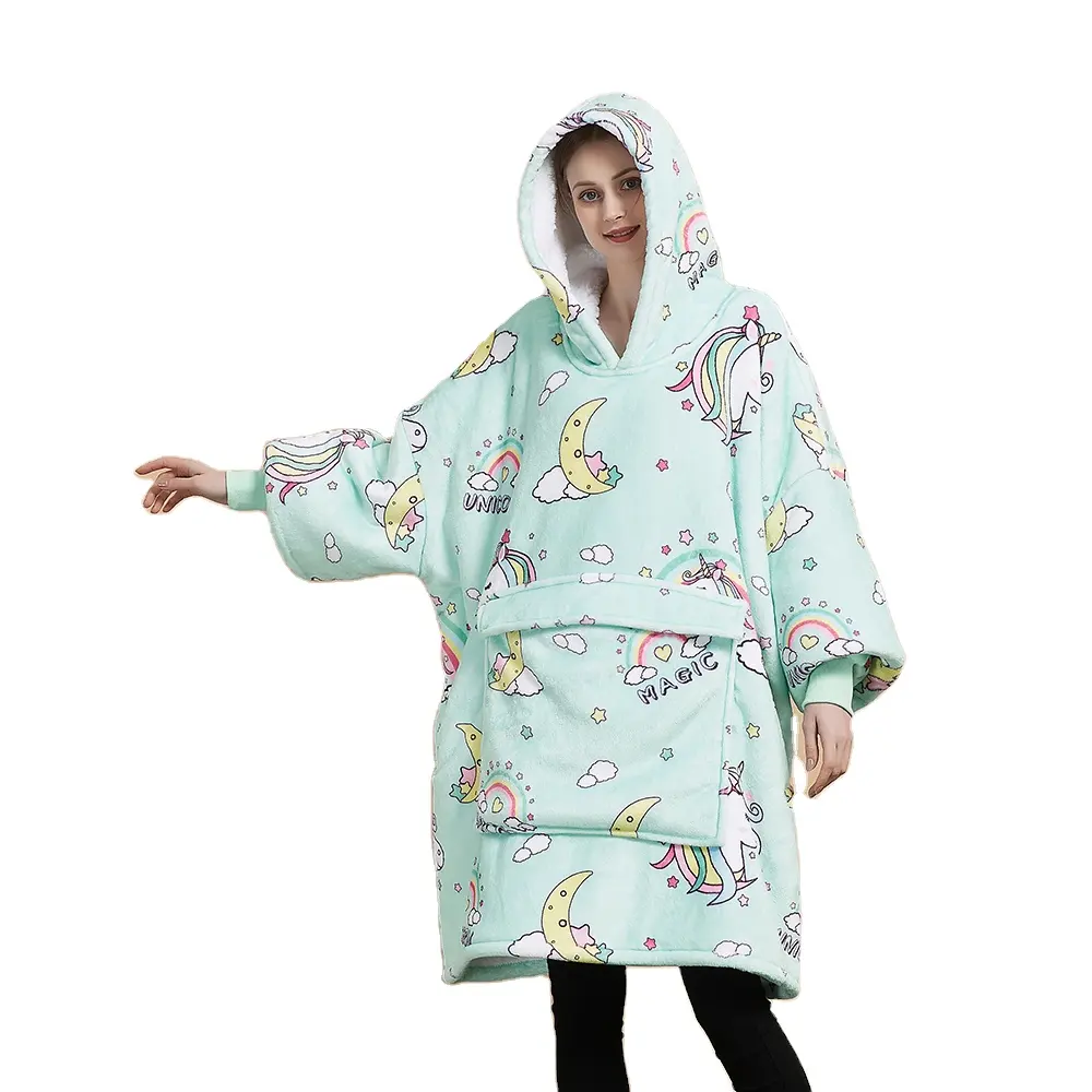OEM Wholesale Hot Sale Polyester Jacquard Blanket Sweaters Custom Tapestry Hoodie Men Sweatshirts Warm Clothes