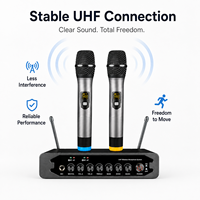 Système de microphone sans fil UHF professionnel X7 avec fonction de mise en sourdine automatique, micro portable pour scène live, performance scénique professionnelle