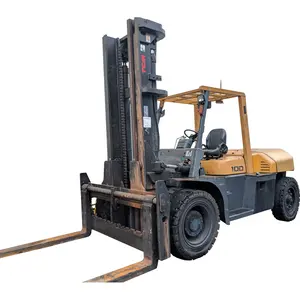 Diskon besar-besaran barang forklift Tcm 10Ton FD100 bekas stacker diesel forklift Jepang asli murah