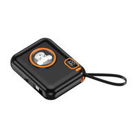 Mini batterie externe portable compacte en plastique avec câble intégré, design dessin animé, grande capacité 10000mAh, charge rapide 10W
