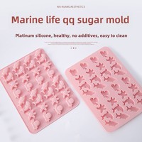 QQ modelo de azúcar molde de oso de silicona Chocolate queso suave caramelo pudín DIY hecho a mano lindo caramelo moldes conjunto uso de alimentos bolsa empaquetada