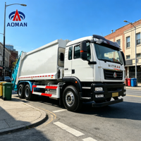 Camion Compacteur à Déchets Sitrak 6x4 à Transmission Manuelle Haute Efficacité, 20 Mètres Cubes, Collecteur de Déchets Hydraulique, Moteur à Vendre