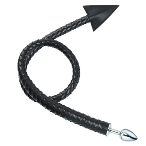 Frusta in Pelle per Bondage Sexy, Accessori Erotici per Flirtare e Picchiare con Plug Anale in Metallo - Product Image 3