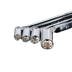 Clé à douille double extrémité en L de 8-23 mm, type tuyau, en acier au carbone, conception à trou traversant, pour trous profonds et retrait de boulons longs - Product Image 4