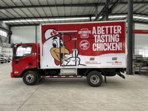 Corps de boîte de camion de réfrigération de modèle de 16ft JMC/JAC LC avec des pièces de rechange de châssis de camion d'<span class=keywords><strong>ISUZU</strong></span> de plancher de conduit de FRP et d'aluminium - Product Image 2