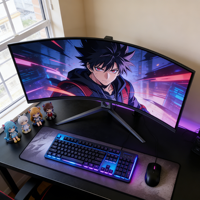 Moniteur grand écran Rebekah Factory 34 pouces LCD LED pour PC, moniteurs OEM ODM incurvés sans bordure, professionnels, 2K 4K, pour jeux
