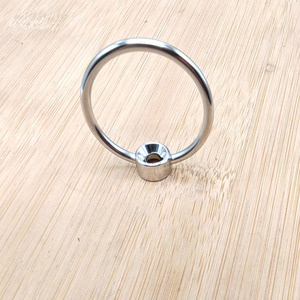 <b>Small</b> Metal Round Pull Ring Handle 32.2mm with <b>Screw</b> for Bamboo Cutting Board Drawer Cabinet - Product Image 3