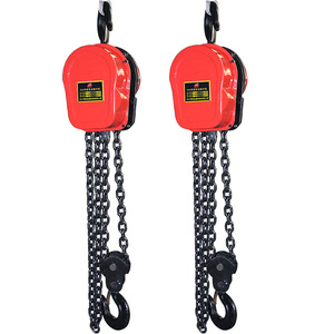 1T Kleine Elektrische Kettingtakel Hefmachine Lift Manganstaal Rood Zwart - Product Image 1