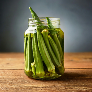 Premium <b>Pickled</b> Okra in Glass <b>Jar</b> | Whole Okra in Brine | Export Quality | OEM & Private Label - Product Image 1