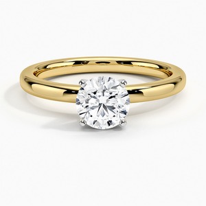 Bague de fiançailles de luxe en or, aspect diamant étincelant, bague de demande en mariage élégante, bijou de mariage, cadeau pour femme - Product Image 1