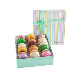 Hot Selling Food Grade Cardboard Macaron <strong>Candy</strong> Gift Box With Plastic <strong>Tray</strong> Insert - Product Image 1