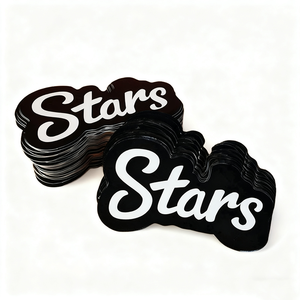 Label desain perusahaan stiker kartun tahan air logo Label perekat cetakan hologram vinil kustom lembaran stiker potong mati - Product Image 1