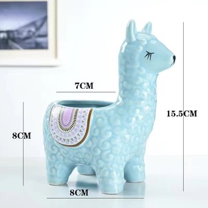 กระถางนกฮูกเซรามิกขนาด2.5นิ้วกระถางต้นไม้รูปสัตว์ขนาดเล็กสำหรับปลูกต้นกระบองเพชรสมุนไพรใช้ในบ้าน - Product Image 6