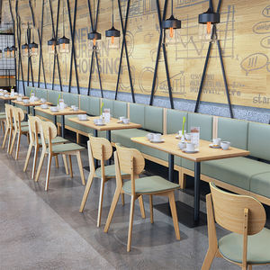 Sofás de Comida Rápida para Restaurantes, Conjuntos de Muebles de Cuero Verde, Sofá de Dos Plazas para <span class=keywords><strong>Restaurante</strong></span> - Product Image 3