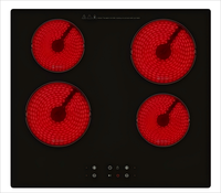 Poêle Céramique Électrique Plaques de Cuisson Comptoirs de Cuisine Four Chauffage Infrarouge Utiliser N'importe Quelle Pot 4 Anneaux Brûleur Ecran Tactile Verre