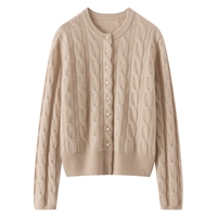 Cardigan coloré de qualité supérieure, nouveau fil 2026, 100 % cachemire, pull décontracté pour femme