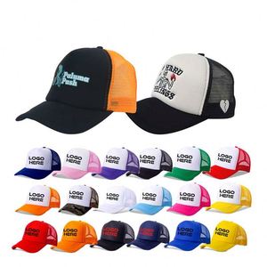 Fast Delivery Promotional Outdoor Event Sporty 5-Panel Trucker Hat Common Fabric with Puff Printing Blank for Custom Design