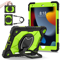 Étui robuste pour tablette, coque antichoc en PC et silicone avec support pour stylet et dragonne pour iPad 10.2 2021 2020 2019