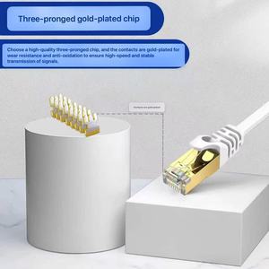 Cable Ethernet Plano Cat7 de 10 Gbps, 100% Cobre Desnudo, 32AWG, RJ45, Blanco, Cable de Conexión a Red, 1 m, 2 m, 3 m, 5 m, Cable de Internet Gigabit LAN - Product Image 1