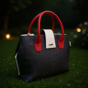 Bolso Tote de Cuero Vacuno de Lujo Fana Marbella, Diseño con Estampado de Personajes Multicolor, Estilo con Solapa, para Fiestas, para Chicas - Product Image 2