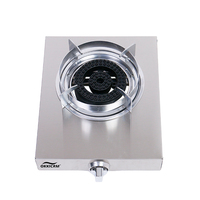 Kompor Gas Portabel 1 Tungku Stainless Steel & Besi Cor dengan Daya 4.2kW Hemat Energi untuk Dapur Rumah