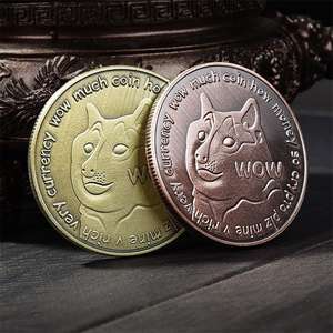Doge Meme Wow to <span class=keywords><strong>The</strong></span> Moon, Doge Meme Wow to <span class=keywords><strong>The</strong></span> Moon مع حافظة واقية للعملات المعدنية هدايا لهواة جمع الكلاب ، العملة المشفرة - Product Image 1